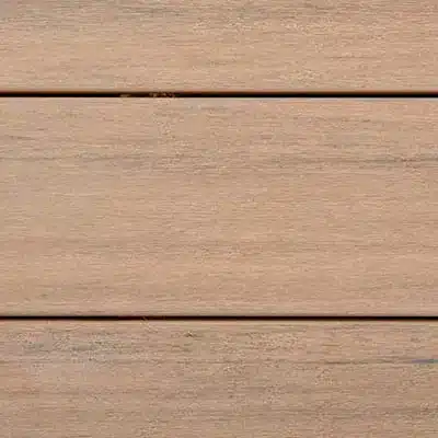 Deck boards with highly blended coloring.